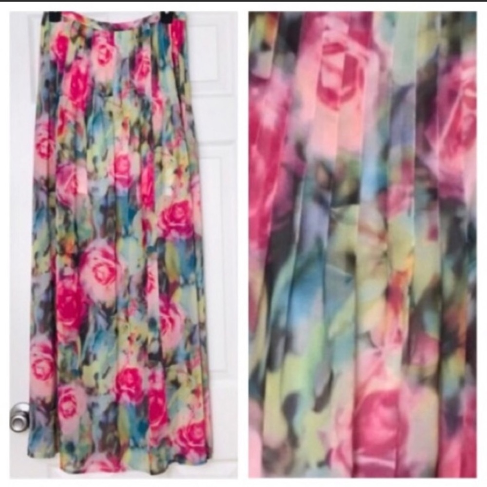 i jeans by buffalo rainbow floral chiffon skirt 4
